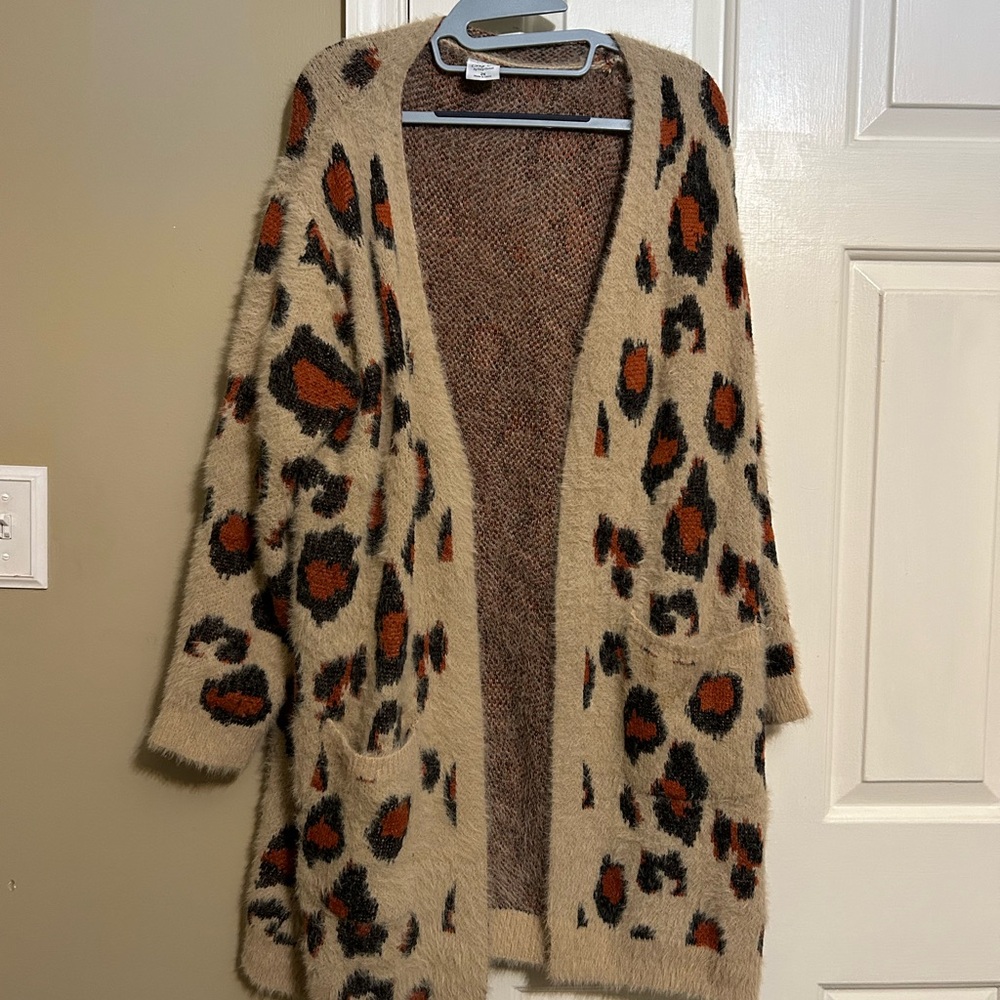 Chic soul leopard cardigan plus size 2x